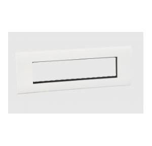 Legrand Myrius 8M White Plate With Frame Horizontal, 6732 68